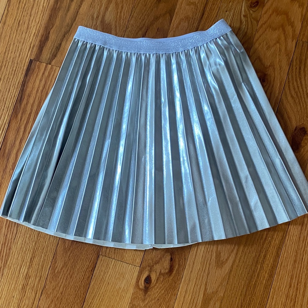 Crewcuts Shiny Silver A-Line Skirt